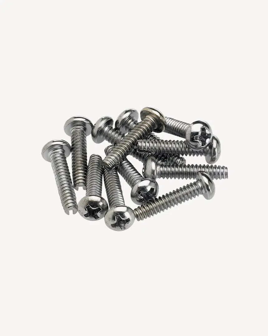 Fender Pickup and Selector Switch Mounting Screws (12) (Chrome)