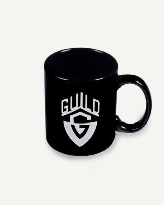sort kaffekrus med guild logo