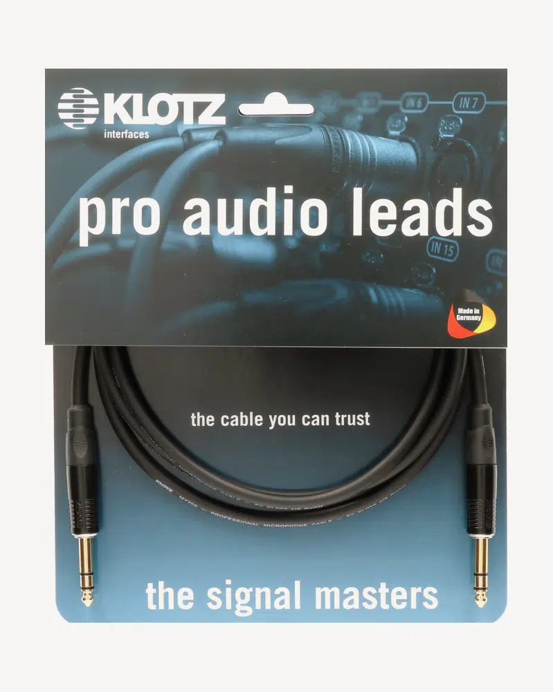 Klotz B-3 Pro Audio leads Black 3m - Jack/Jack