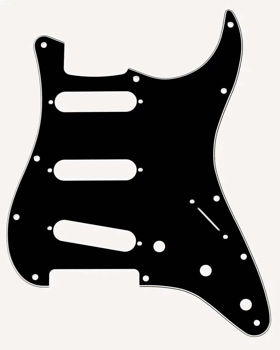 Fender Pickguard, Stratocaster® S/S/S, 11-Hole Mount, B/W/B, 3-Ply
