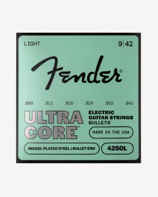 Fender 4250 Ultracore Guitar Strings, Nickel Plated Steel, Bullet End, 4250L Gauges .009-.042, -6