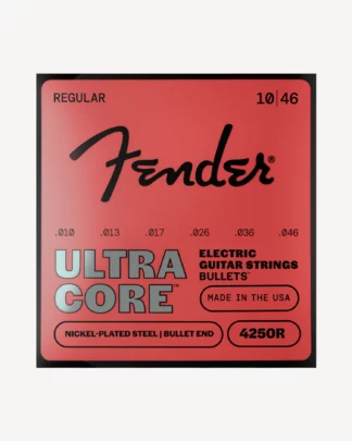 Fender 4250 Ultracore Guitar Strings, Nickel Plated Steel, Bullet End, 4250R Gauges .010-.046, -6