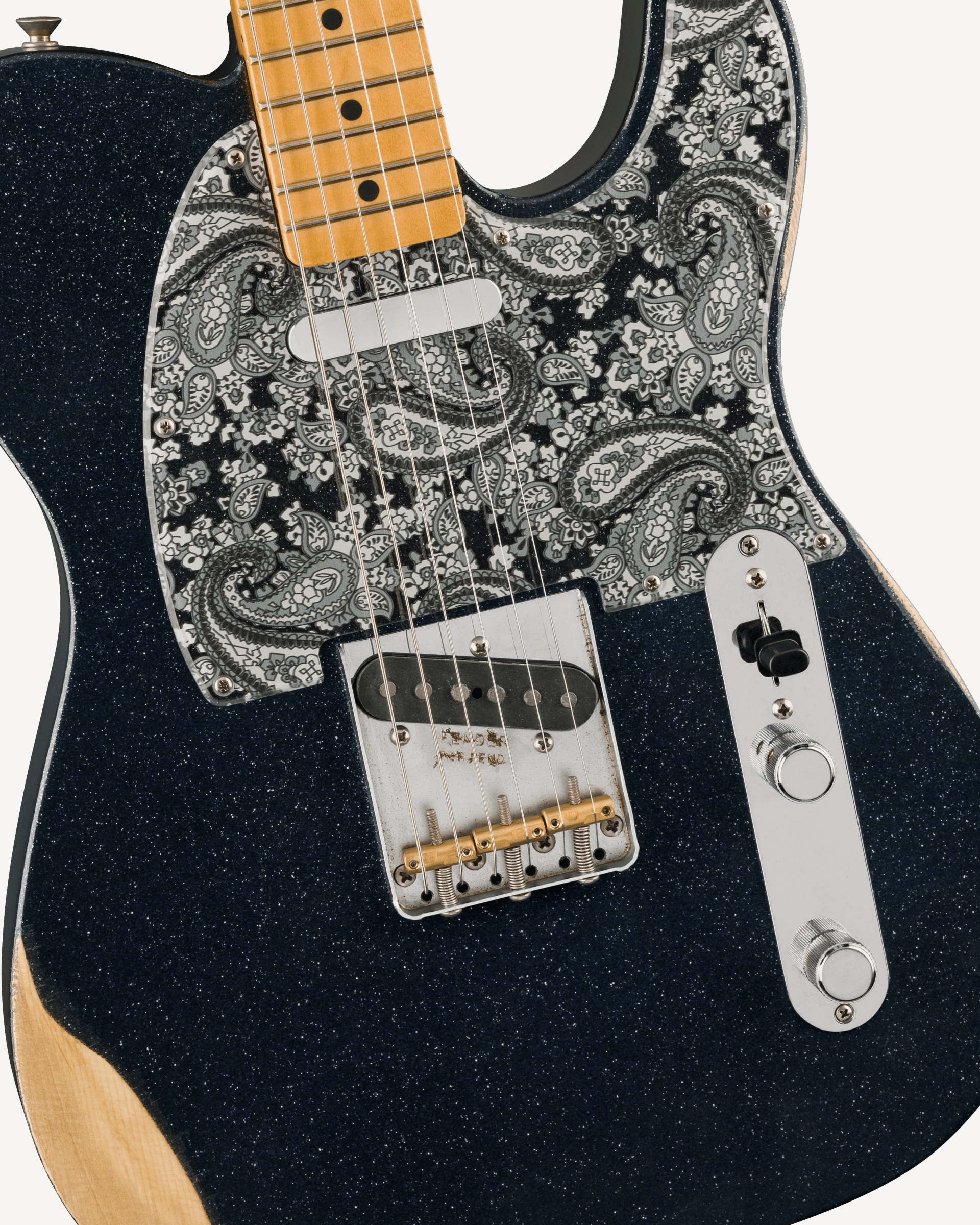 Fender Brad Paisley Road Worn Telecaster, Maple Fingerboard, Black Sparkle - Billede 3