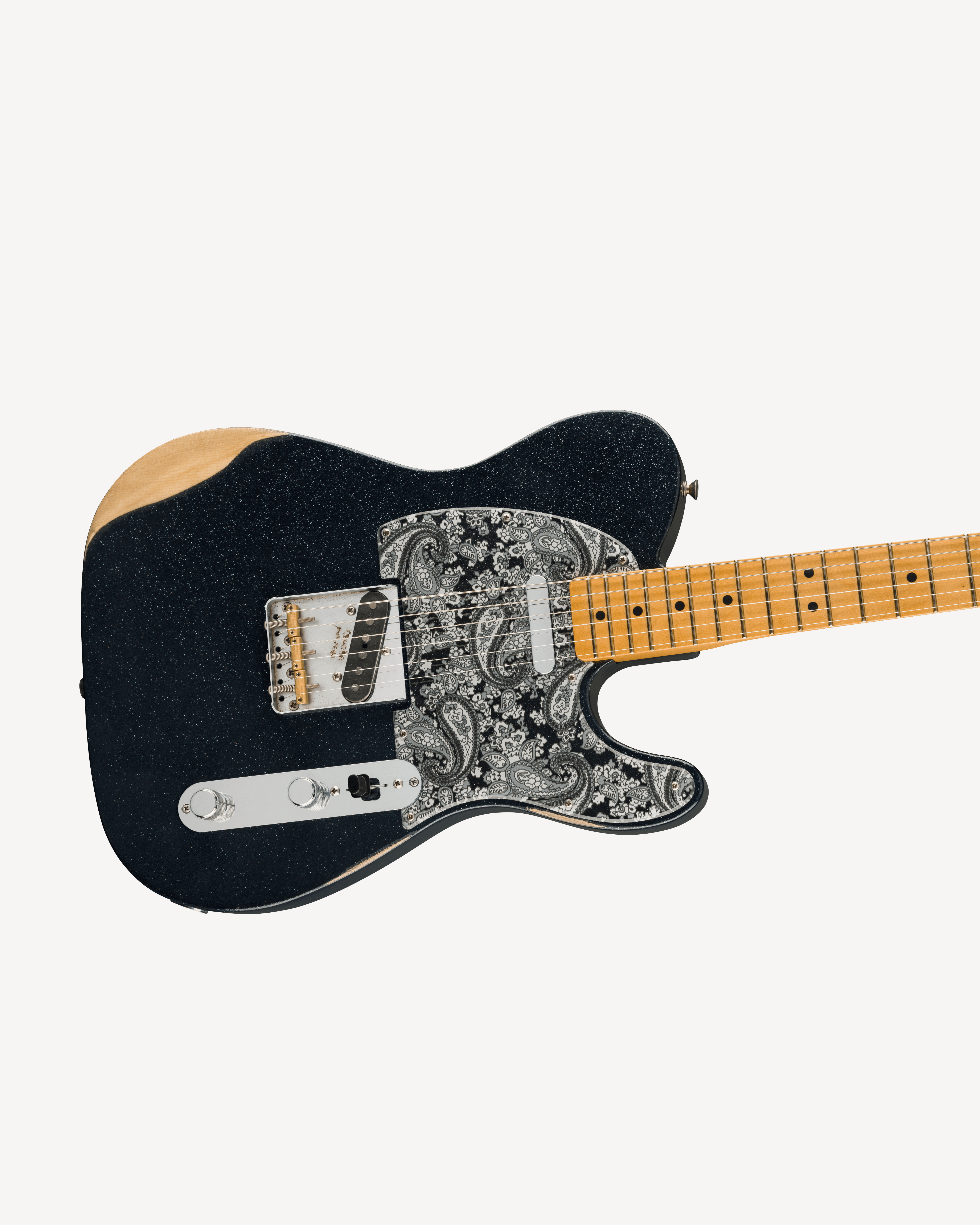 Fender Brad Paisley Road Worn Telecaster, Maple Fingerboard, Black Sparkle - Billede 4