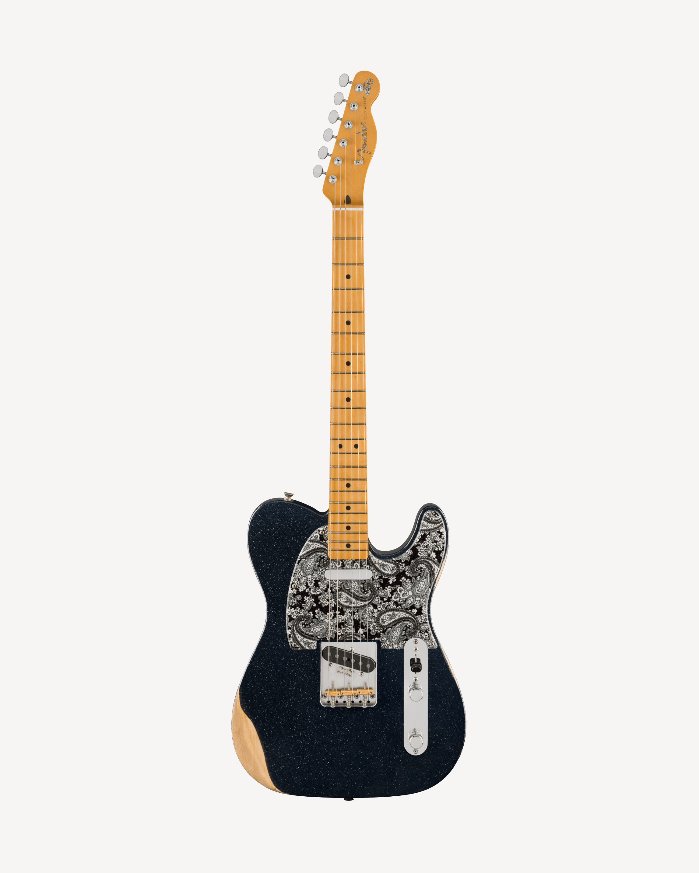Fender Brad Paisley Road Worn Telecaster, Maple Fingerboard, Black Sparkle