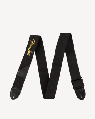 Fender 2" Black Poly Strap w/ Yellow Fender® Logo